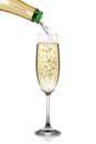 Champagne pouring into a glass. Royalty Free Stock Photo