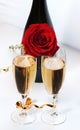 Champagne and rose