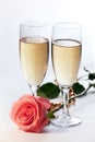 Champagne and rose