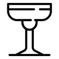 Champagne saucer icon, outline style Royalty Free Stock Photo