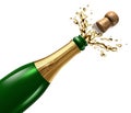 Champagne with Splash Royalty Free Stock Photo