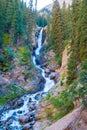 Champagne splash waterfall in Kyrgyzstan