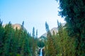 Champagne splash waterfall in Kyrgyzstan