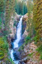 Champagne splash waterfall in Kyrgyzstan