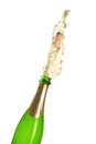 Champagne splashing out of bottle on background Royalty Free Stock Photo