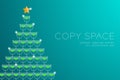 Champagne tower green color and star gold color Royalty Free Stock Photo