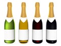 Champagne and wine bottles