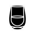 champagne wine glass glyph icon vector illustration Royalty Free Stock Photo