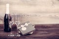 Champagne and wine glasses Royalty Free Stock Photo