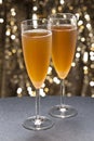 Champaign glass in front of glitter background Royalty Free Stock Photo