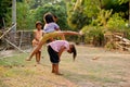 CHAMPASAK, LAOS - FEBRUARY 26 : Unidentified Children of Laos pl Royalty Free Stock Photo