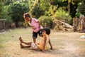 CHAMPASAK, LAOS - FEBRUARY 26 : Unidentified Children of Laos pl Royalty Free Stock Photo