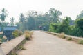 Historic Bridge between Don Det and Don Khon. built by the French in the Mekong River, 4000 islands, Champasak Province, Laos