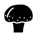 champignon mushroom glyph icon vector illustration