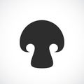 Champignon mushroom vector icon