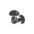 Champignon mushrooms vector icon