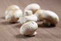 Champignon paris mushrooms over wood background Royalty Free Stock Photo