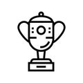 champion award golf tournament line icon vector illustration