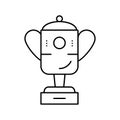 champion award golf tournament line icon vector illustration