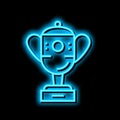 champion award golf tournament neon glow icon illustration