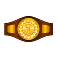 Champion belt box award sport icon flat web sign symbol logo label