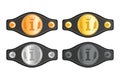 champion belt design vector flat isolated illustration