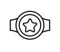 Champion belt single isolated icon with outline style