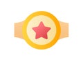 Champion belt single isolated icon with smooth style