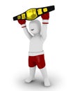 Champion boxing with belt Royalty Free Stock Photo
