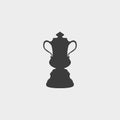 Champion Cup icon in a flat design in black color. Vector illustration eps10 Royalty Free Stock Photo