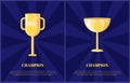 Champion Gold Award on Radiant Background Poster Royalty Free Stock Photo