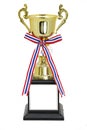 Champion gold trophy isolated With clipping path Royalty Free Stock Photo