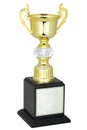 Champion gold trophy isolated With clipping path Royalty Free Stock Photo