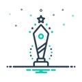 Mix icon for Champion, winner and trophy Royalty Free Stock Photo