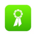 Champion medal icon digital green