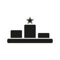 Champion podium icon. Empty winners podium for award ceremony symbol. Vector illustration. EPS 10.