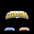 Champion sports league logo emblem badge graphic typography