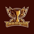 Champion emblem winner logo design