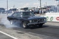 Plymouth barracuda smoke show on the track Royalty Free Stock Photo