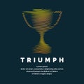 The champions Cup. Sports trophy, a prize to winner. Royalty Free Stock Photo