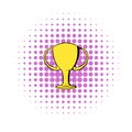 Champions gold cup icon, comics style