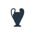 champions icon vector from football trophies concept. Thin line illustration of champions editable stroke. champions linear sign