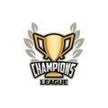 Champions sports league logo gold