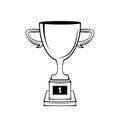 Champions trophy cup vector. Award Symbol Vector Illustration Isolated