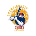 Championship Baseball Series Finals Retro Royalty Free Stock Photo