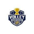 Volleyball championship logo design