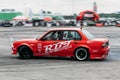 Championship of the drift race competition among professional racers in Russia riders` summer performances