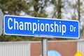 Championship Drive sign