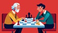 The championship game of the Silver Generation Chess Tournament is a nailbiting match with the victor being decided by a
