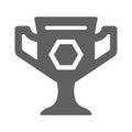 Championship, winning icon. Gray vector graphics